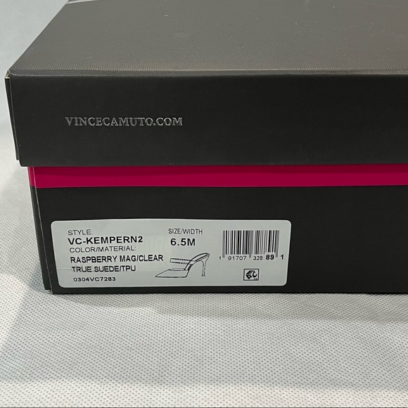 NWT Vince Camuto Kempern Mule Heels Raspberry Pink 6.5 - Picture 7 of 12